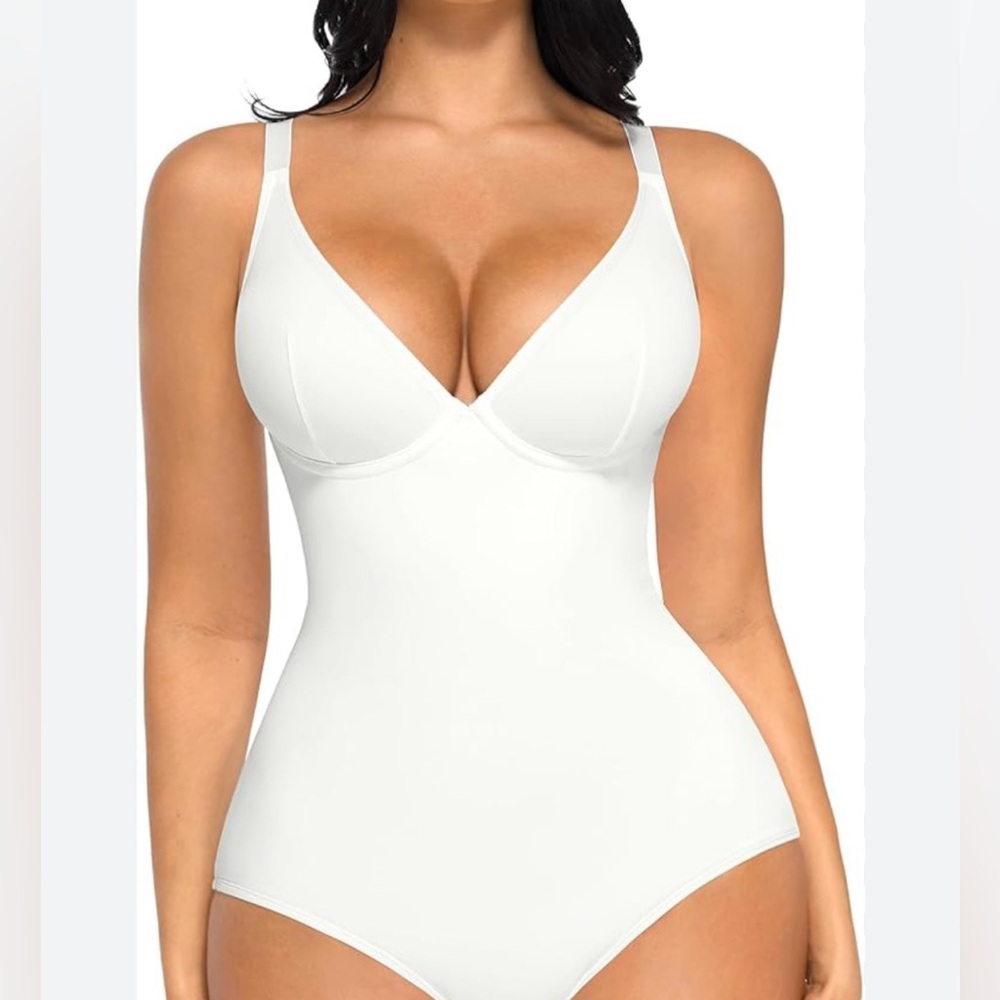 WHITE SHAPEWEAR SLIMMING BODYSUIT